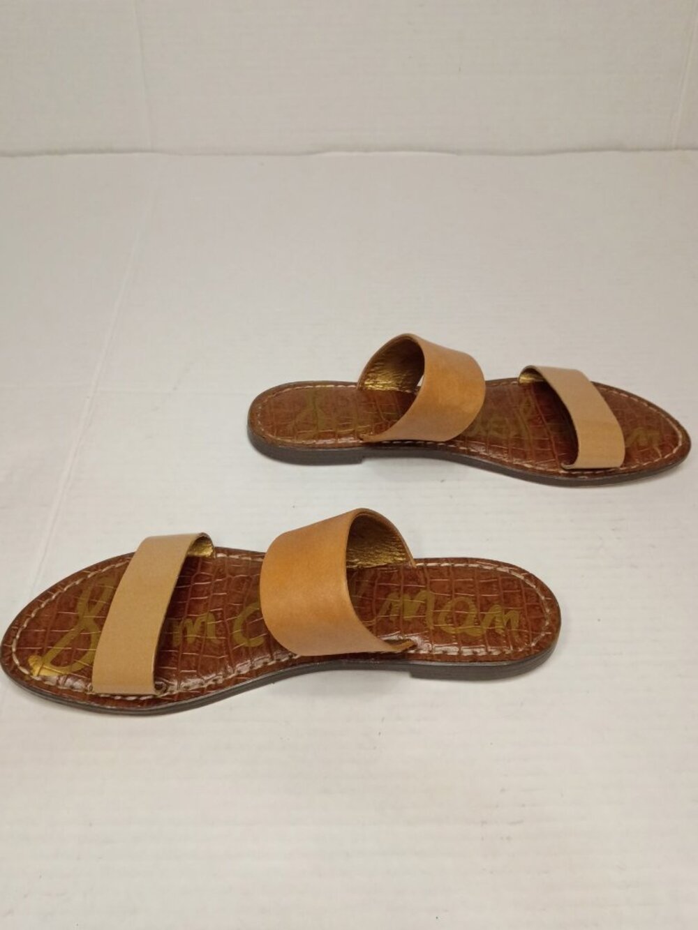 Sam Edelman Krista Tan Double Strap Slide Sandals Women’s Size 7.5M - Picture 4 of 11